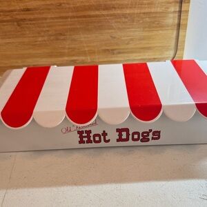 Red and White Striped Hot Dog Box